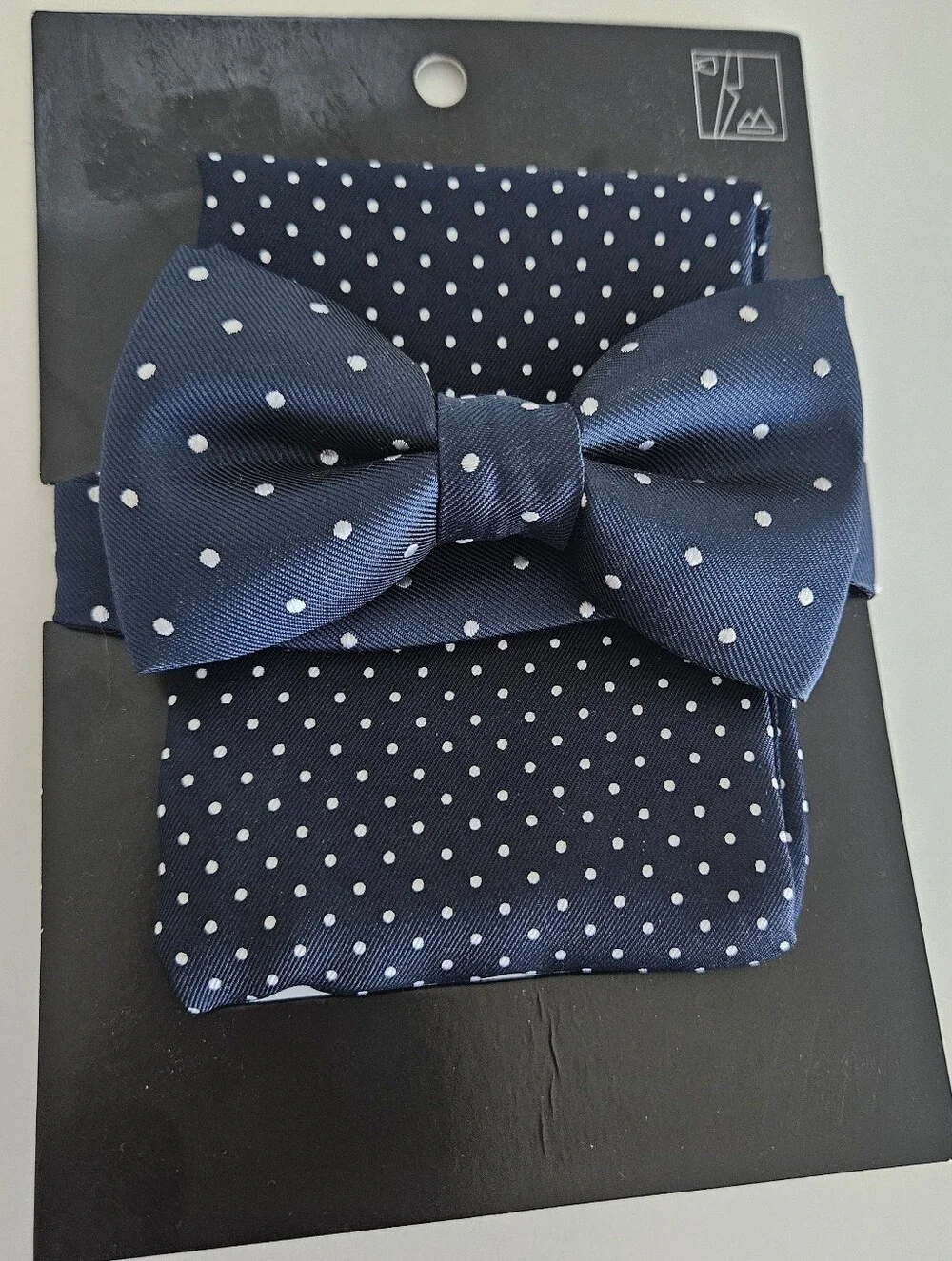 NWT H&M Bow Tie & Pocket Square Matching Set Polka Dot